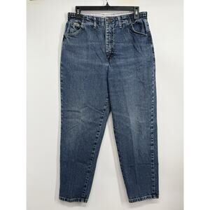 Lee Womens 12 Petite Elastic Waist Jeans Straight Leg Denim Mid Rise